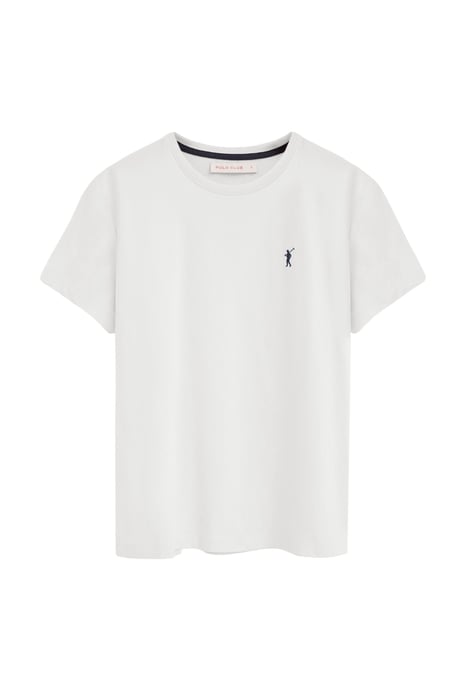 Pack van twee T-shirts voor dames in zwart en wit met korte mouwen, ronde hals en geborduurd Rigby Go-logo - Image 2