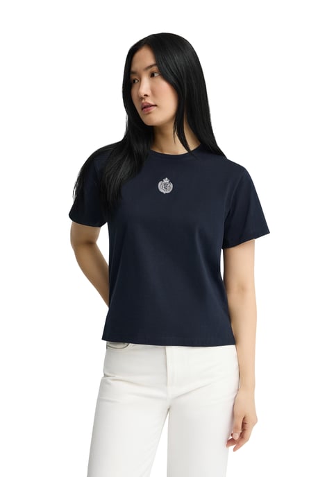 Marineblauw T-shirt met korte mouwen en geborduurd nautisch Polo Club-logo - Image 2