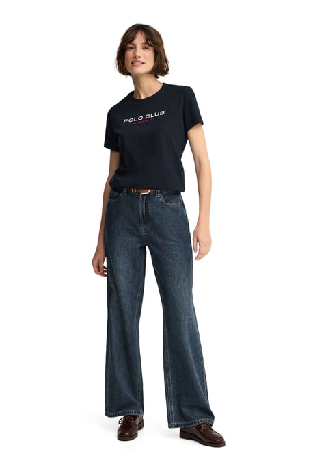 Marineblauw T-shirt slim fit met geborduurd Established 2012 Polo Club - Image 2
