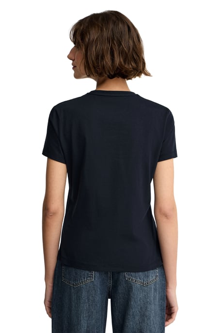 Marineblauw T-shirt slim fit met geborduurd Established 2012 Polo Club - Image 4
