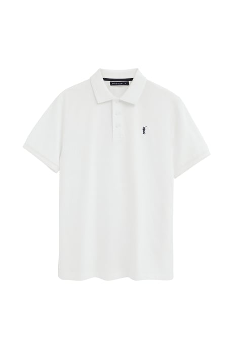 Pack van twee herenpolo's in marineblauw en wit met korte mouwen en geborduurd Rigby Go-logo - Image 2