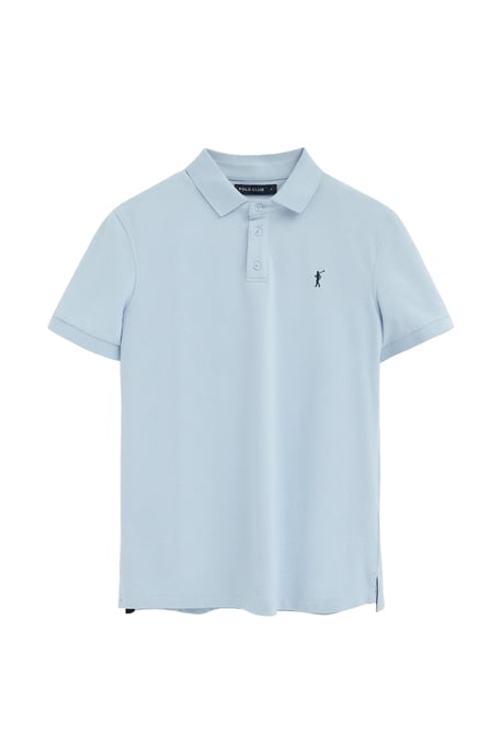Pack van twee herenpolo's in marine- en lichtblauw met slim fit en geborduurd Rigby Go-logo - Image 3