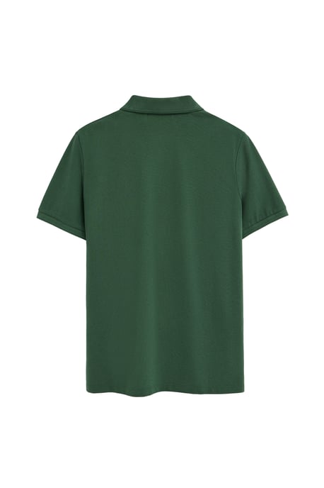 Donkergroene polo met regular fit en een nautisch Polo Club-patch - Image 2
