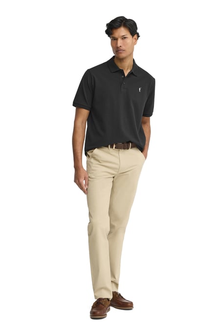 Zwarte polo met korte mouwen en geborduurd Rigby Go-logo - Image 3