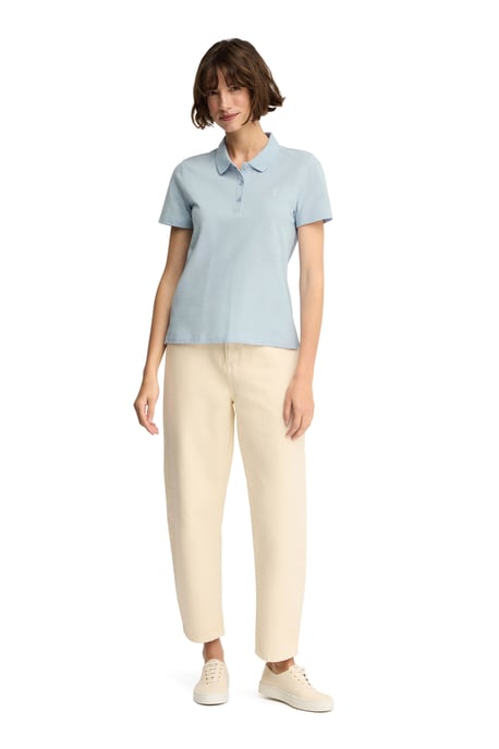 Lichtblauwe polo met regular fit en geborduurd Rigby Go-logo - Image 3