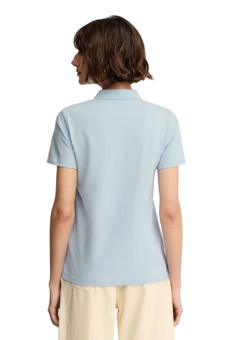 Lichtblauwe polo met regular fit en geborduurd Rigby Go-logo - Image 4