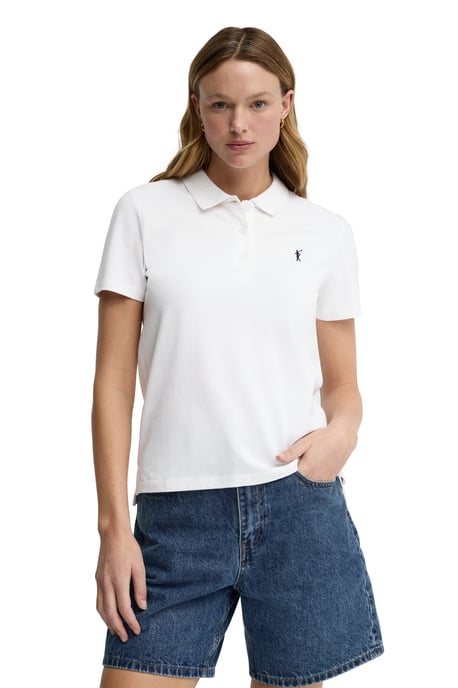Witte polo met regular fit en geborduurd Rigby Go-logo - Image 2