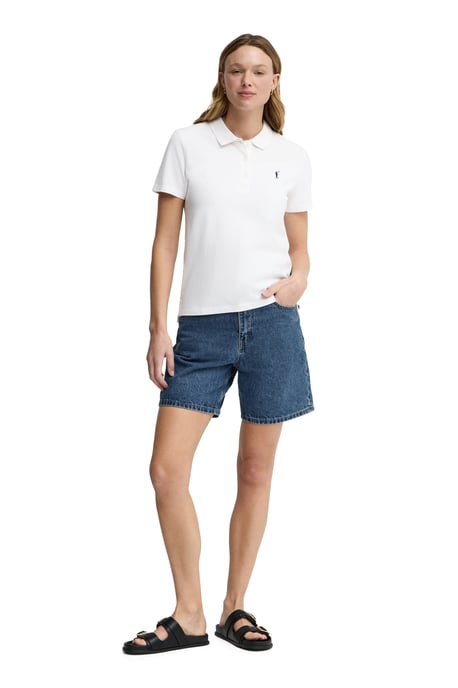 Witte polo met regular fit en geborduurd Rigby Go-logo - Image 3