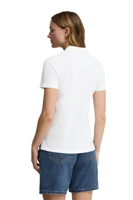 Witte polo met regular fit en geborduurd Rigby Go-logo - Image 4