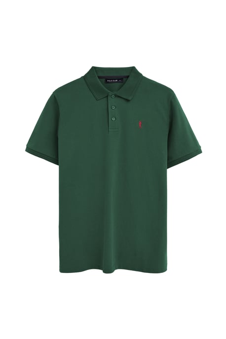 Pack van twee herenpolo's in indigoblauw en donkergroen met korte mouwen en geborduurd Rigby Go-logo - Image 3