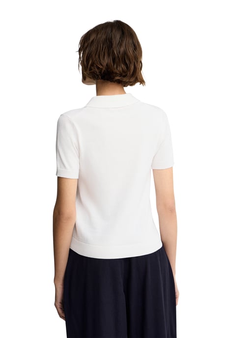 Witte cardigan met korte mouwen en Polo Club-logo - Image 4