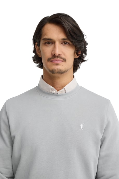 Grijze sweater met relaxed fit en geborduurd Rigby Go-logo - Image 4