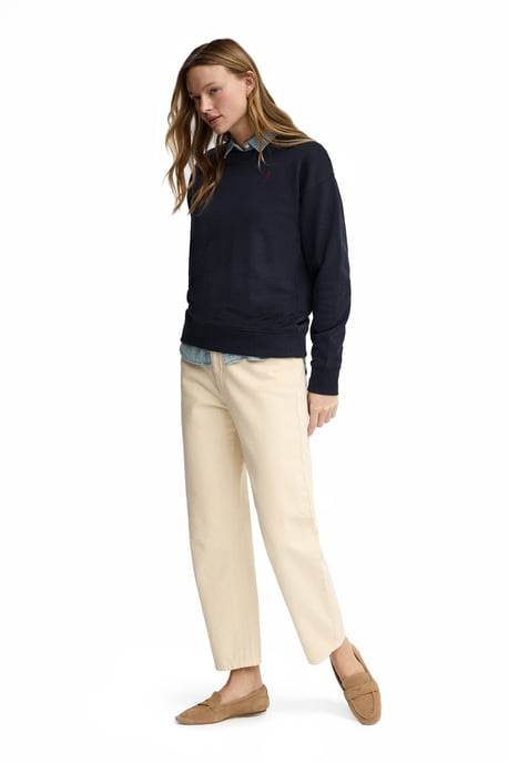 Marineblauwe sweater met regular fit en geborduurd Rigby Go-logo - Image 3