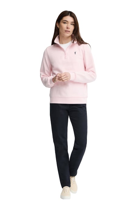 Roze sweater met ritssluiting en Rigby Go-logo - Image 3