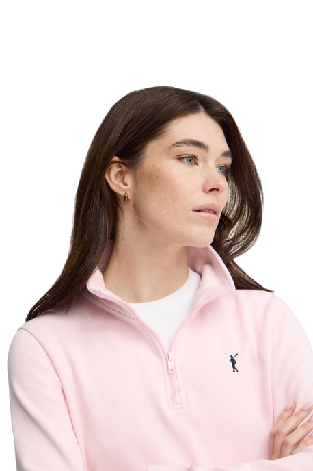 Roze sweater met ritssluiting en Rigby Go-logo - Image 4