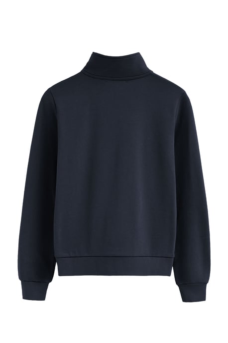 Marineblauwe sweater met ritssluiting en Rigby Go-logo - Image 2