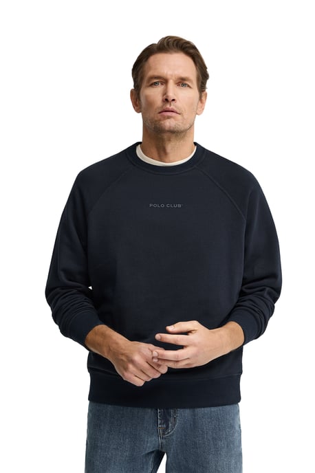 Marineblauwe sweater met relaxed fit en rubberen Polo Club-logo - Image 1