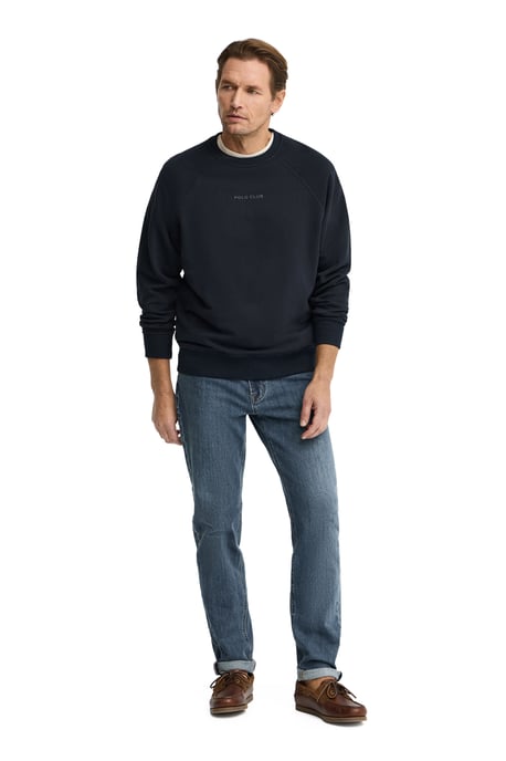Marineblauwe sweater met relaxed fit en rubberen Polo Club-logo - Image 2