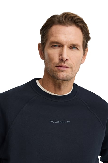 Marineblauwe sweater met relaxed fit en rubberen Polo Club-logo - Image 3
