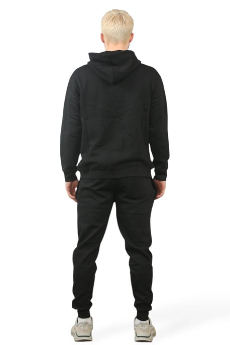Hooded Zip Mens Black Tracksuit Pockets Fleece - Image 5