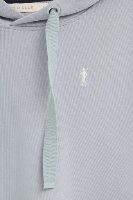 Lichtblauwe hoodie met regular fit en geborduurd Rigby Go-logo - Image 3