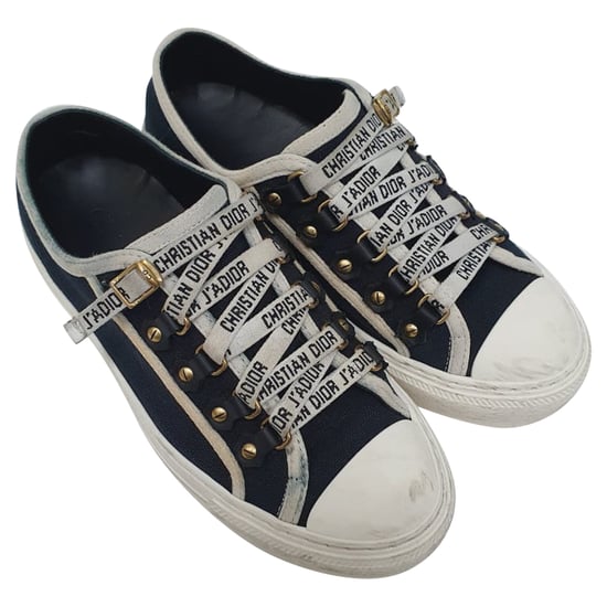 Dior Walk 'n' Dior Sneakers in Marineblauwe Katoen - Image 5