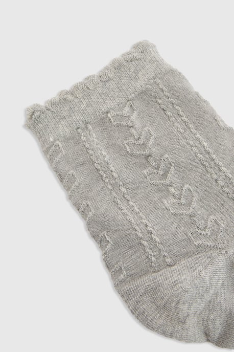 Scallop Edge Openwork Knitted Socks - Image 5