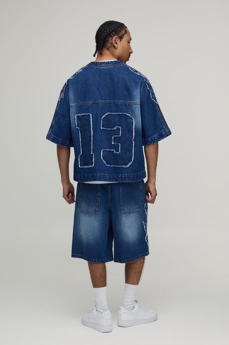 Parachute Applique Denim Jorts - Image 2