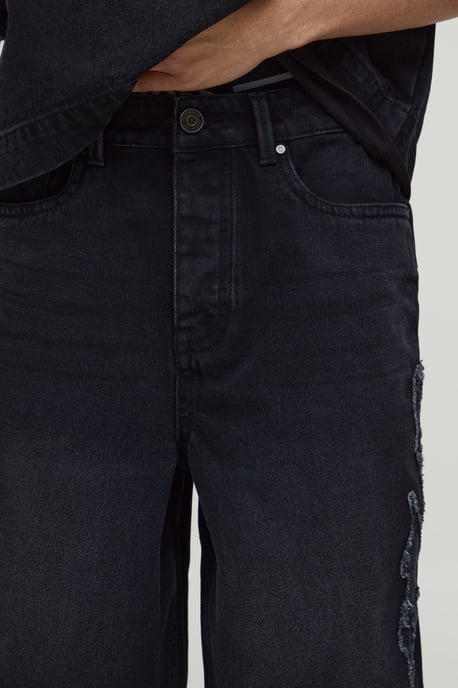 Parachute Applique Denim Jorts - Image 3