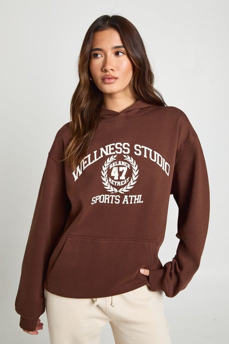 Wellness Studio Printed Oversized Hoodie - Image 1