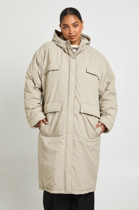 Plus Long Line Parka Jacket - Image 4