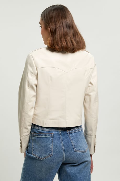 Leather Drummer Boy Detail Jacket - Image 3