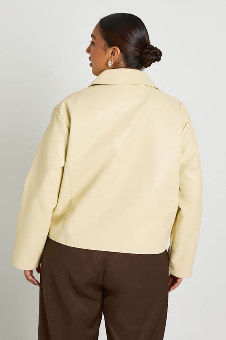 Plus Pu Elasticated Hem Jacket - Image 2