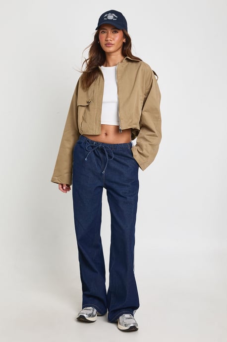 Cropped Utility Trench Jacket - Image 2