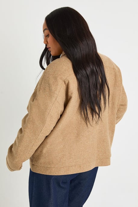 Plus Wool Look Oversized Jacket - Image 2