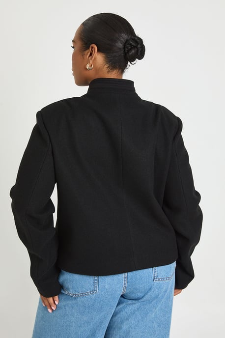 Plus Military Cropped Jacket - Image 2