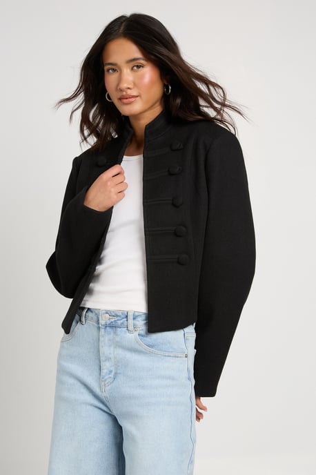 Military Cropped Jacket - Image 3