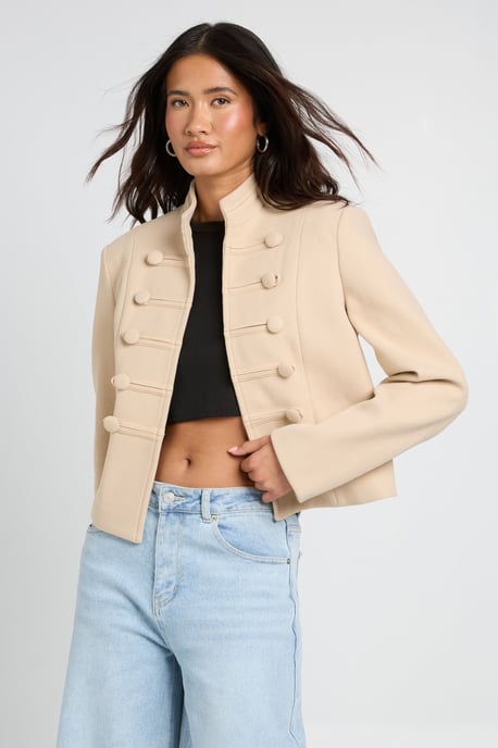 Military Cropped Jacket - Image 1
