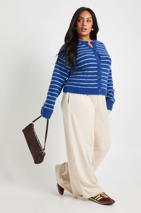 Plus Button Down Stripe Cardigan - Image 3