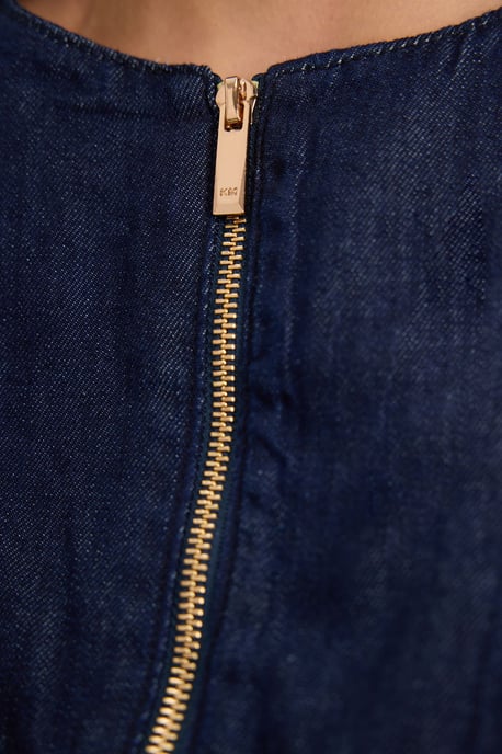 Denim Zip Up Top - Image 4