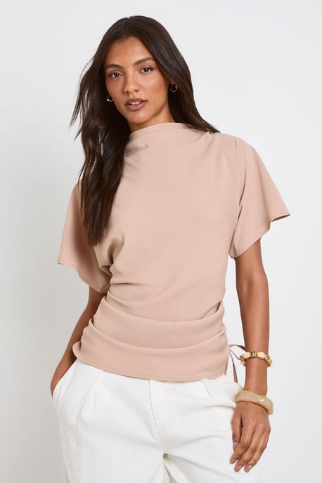 Tall Loose Ruched Side Body Top - Image 1