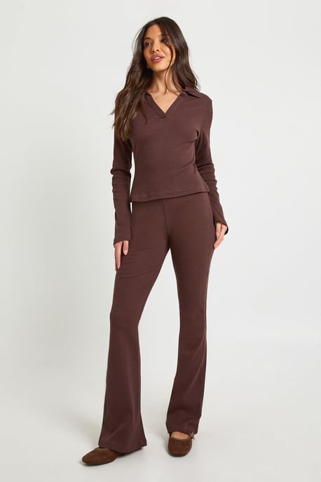 Ribbed Flare Leggings - Image 1