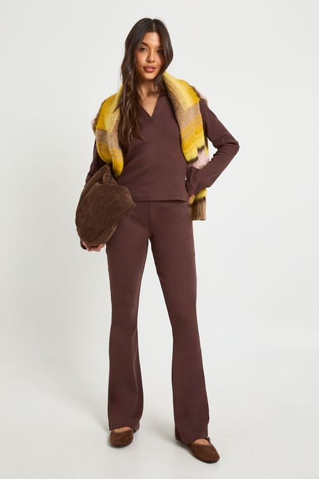 Ribbed Flare Leggings - Image 3