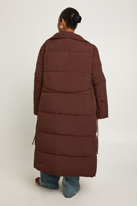 Plus Tie Waist Puffer Coat - Image 2