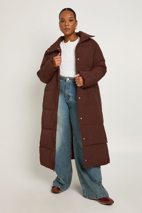 Plus Tie Waist Puffer Coat - Image 3
