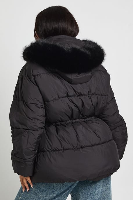 Plus Faux Fur Trim Parka - Image 3