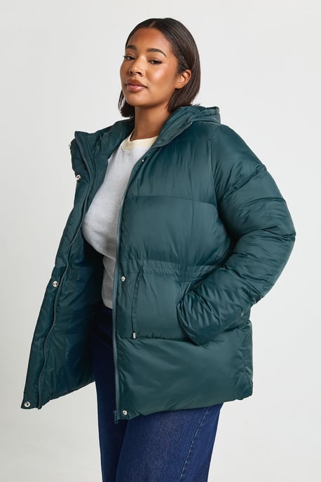 Plus Hooded Puffer Coat - Image 1