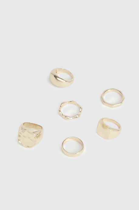 Statement Chunky Rings 6 Pack - Image 4