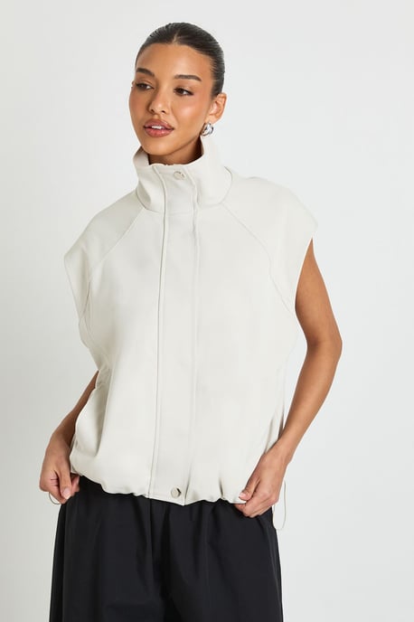 Funnel Neck Zip Through Gilet - Image 1