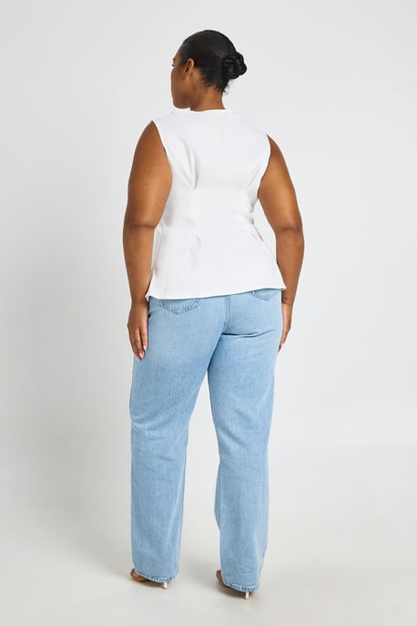 Plus Basics High Waist Mom Jean - Image 3